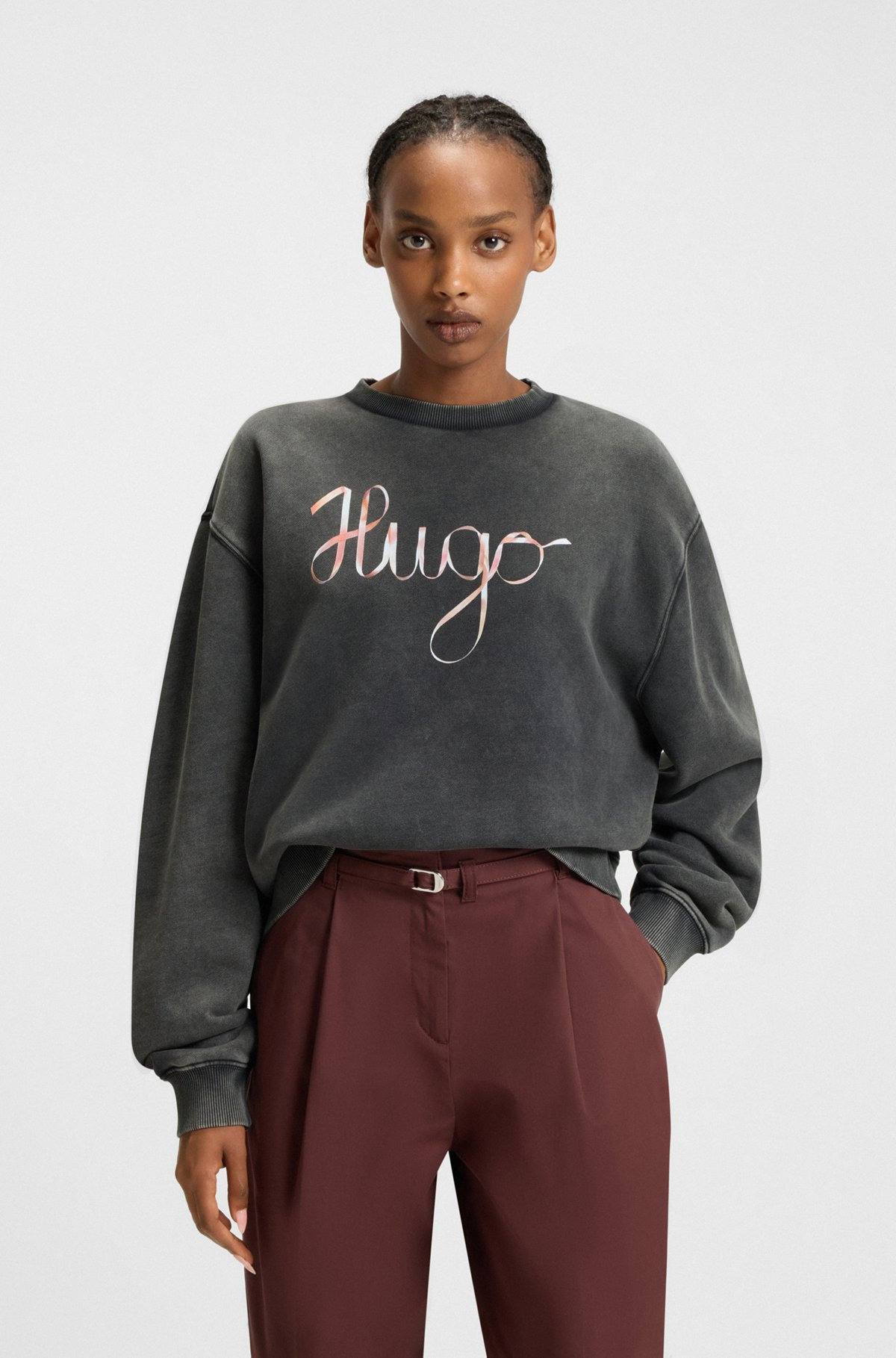 COTTON-TERRY SWEATSHIRT WITH CREATIVE ARTWORK - 2