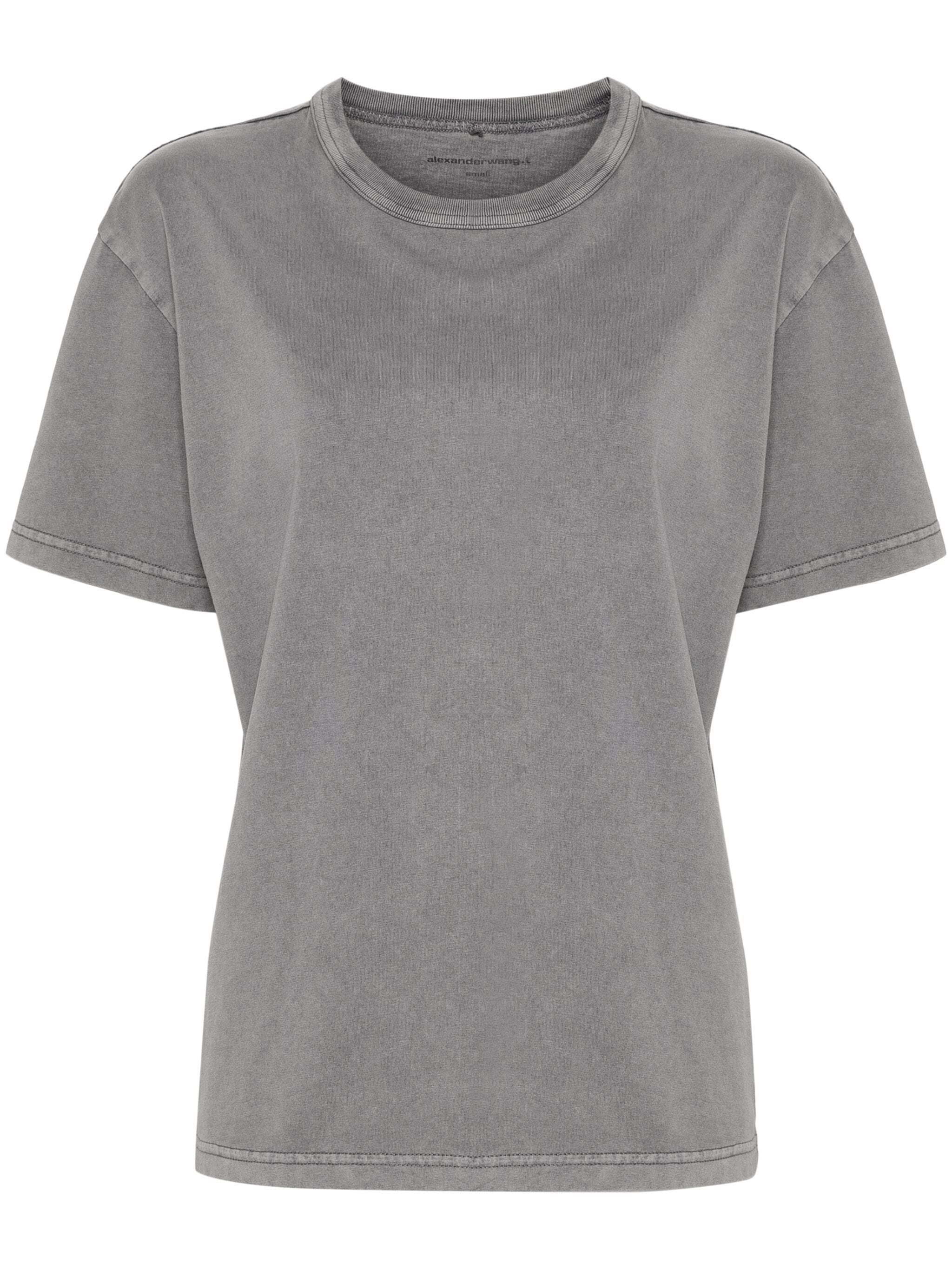 ALEXANDER WANG Women W/ Puff Logo & Bound Neck Essential Jsy Ss Tee - 5