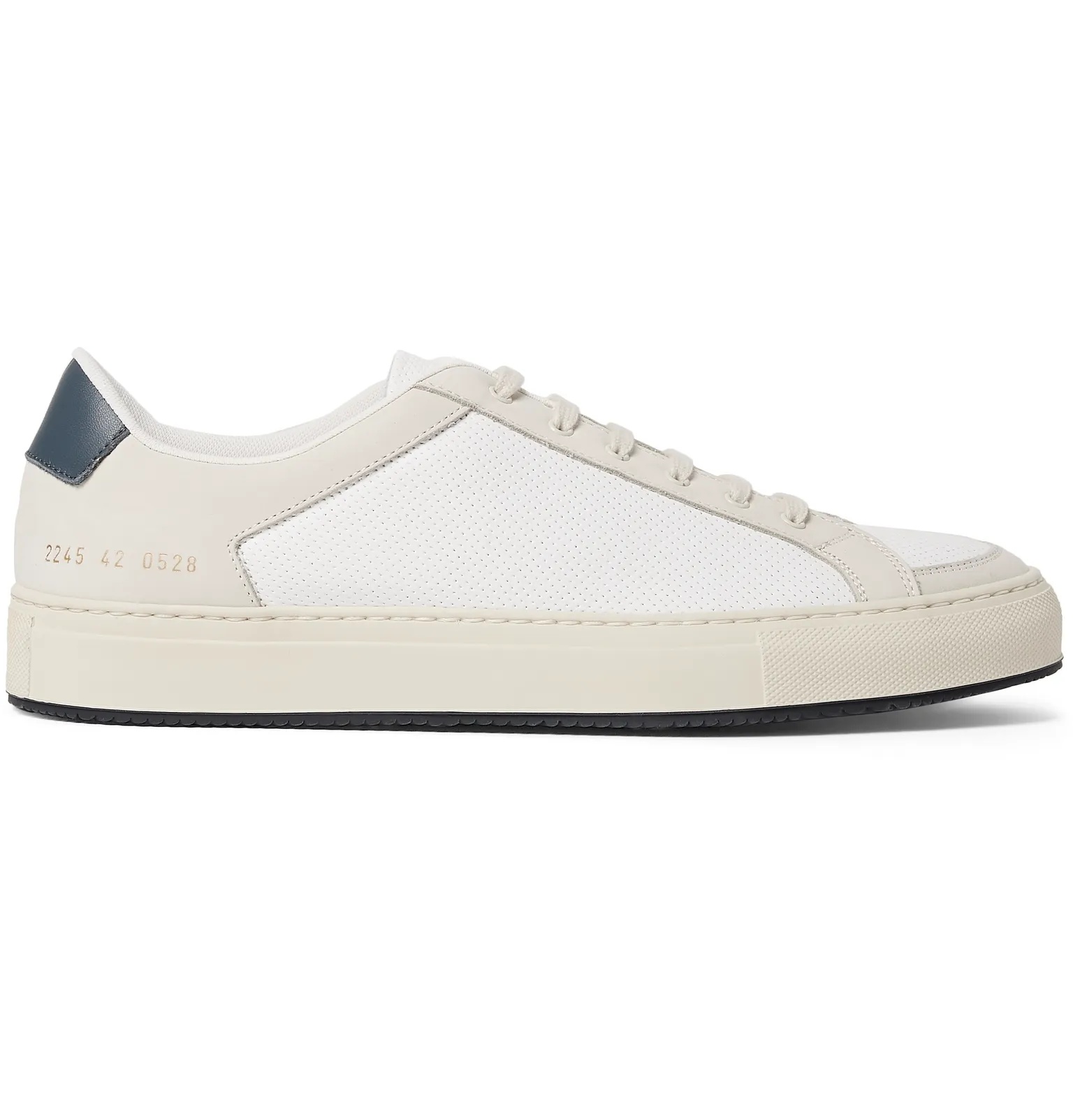 Retro '70s Perforated Leather and Nubuck Sneakers - 9