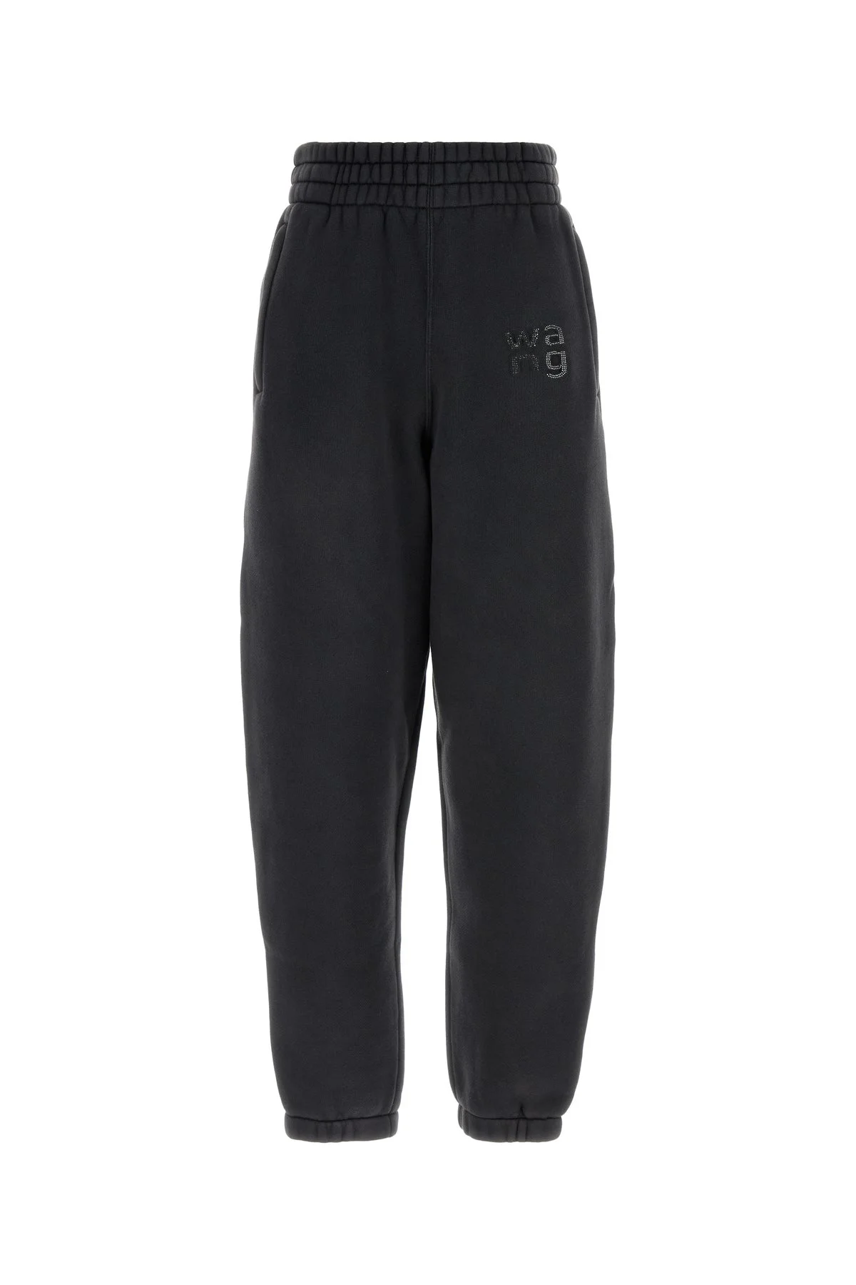 Black cotton blend joggers - 1