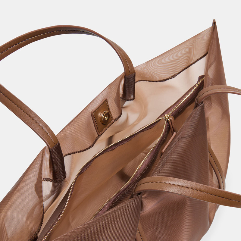 AISLIN TOTE CHOCOLATE MESH 6