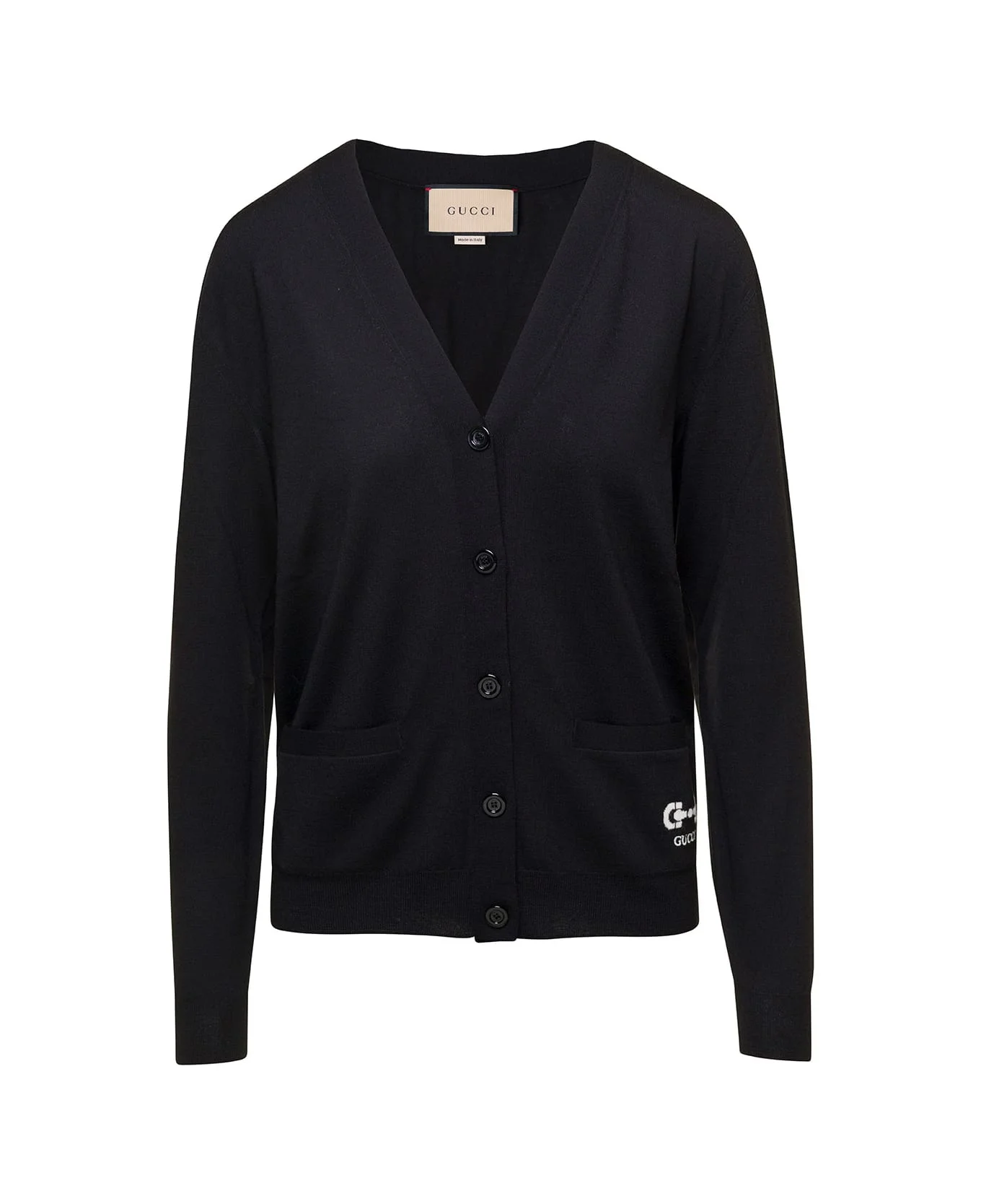 Gg Intarsia Knit Cardigan - 1