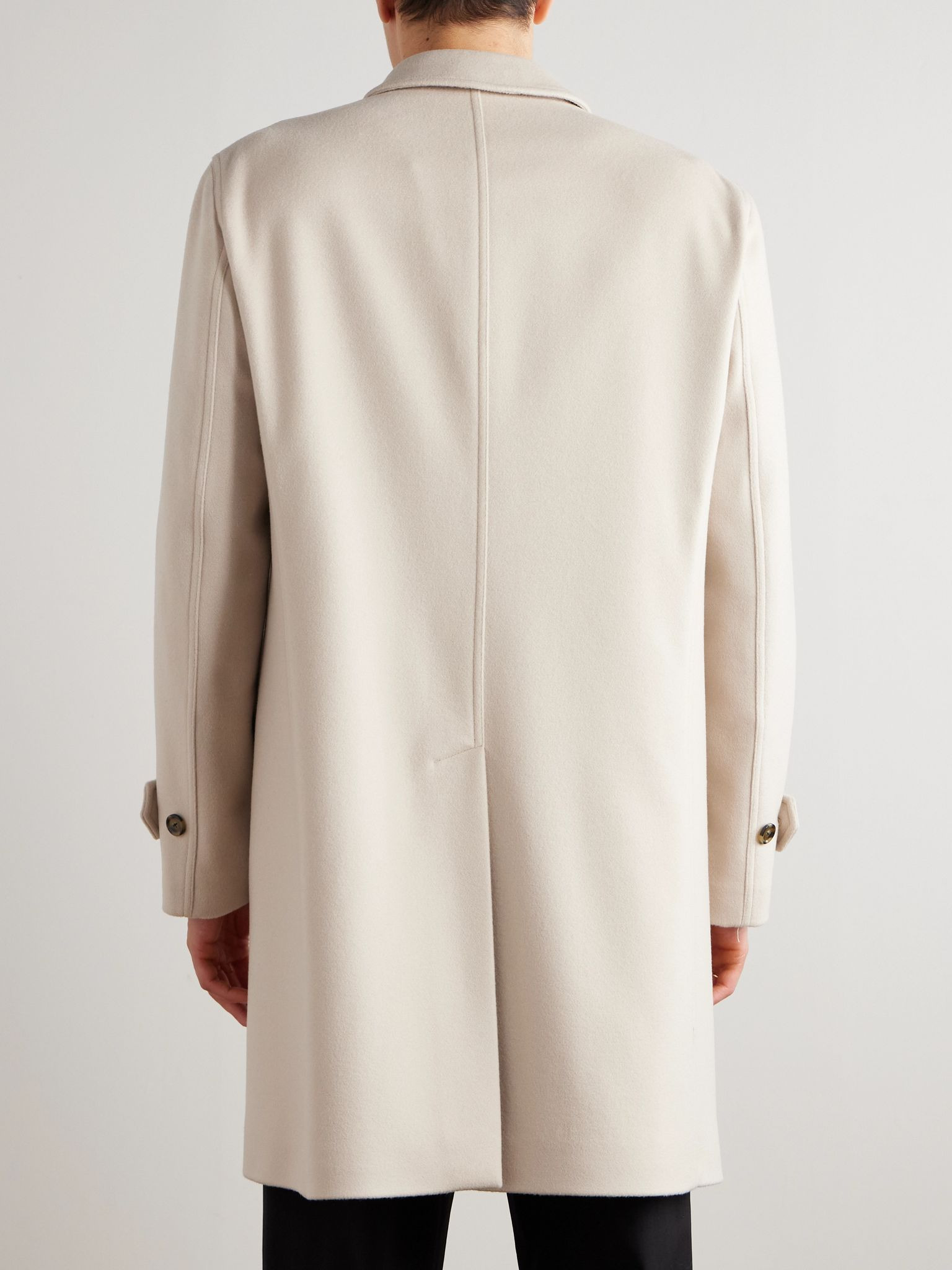 Virgin Wool Overcoat Off-white - 4