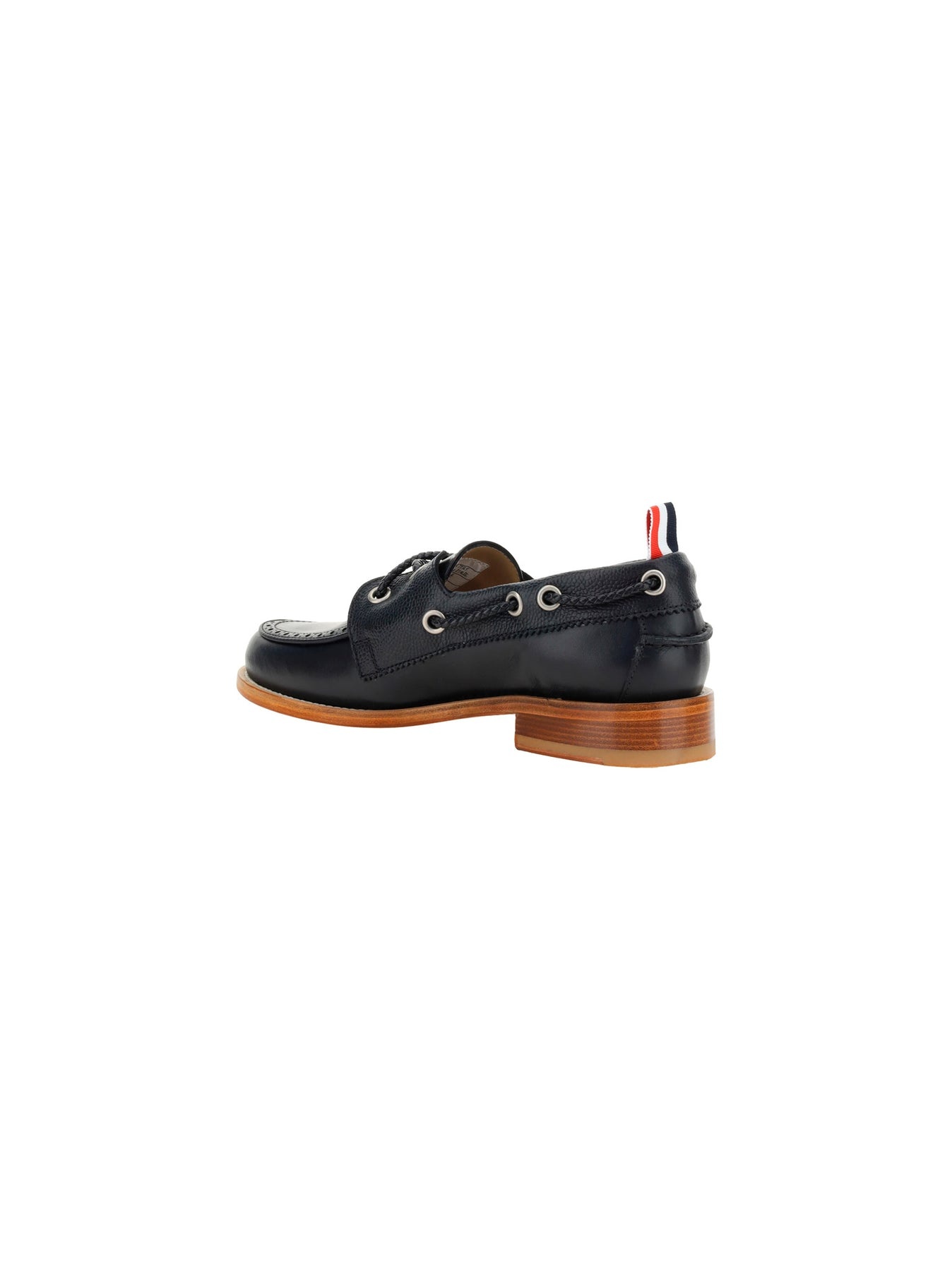 Leather loafer with textured leather inserts - 3