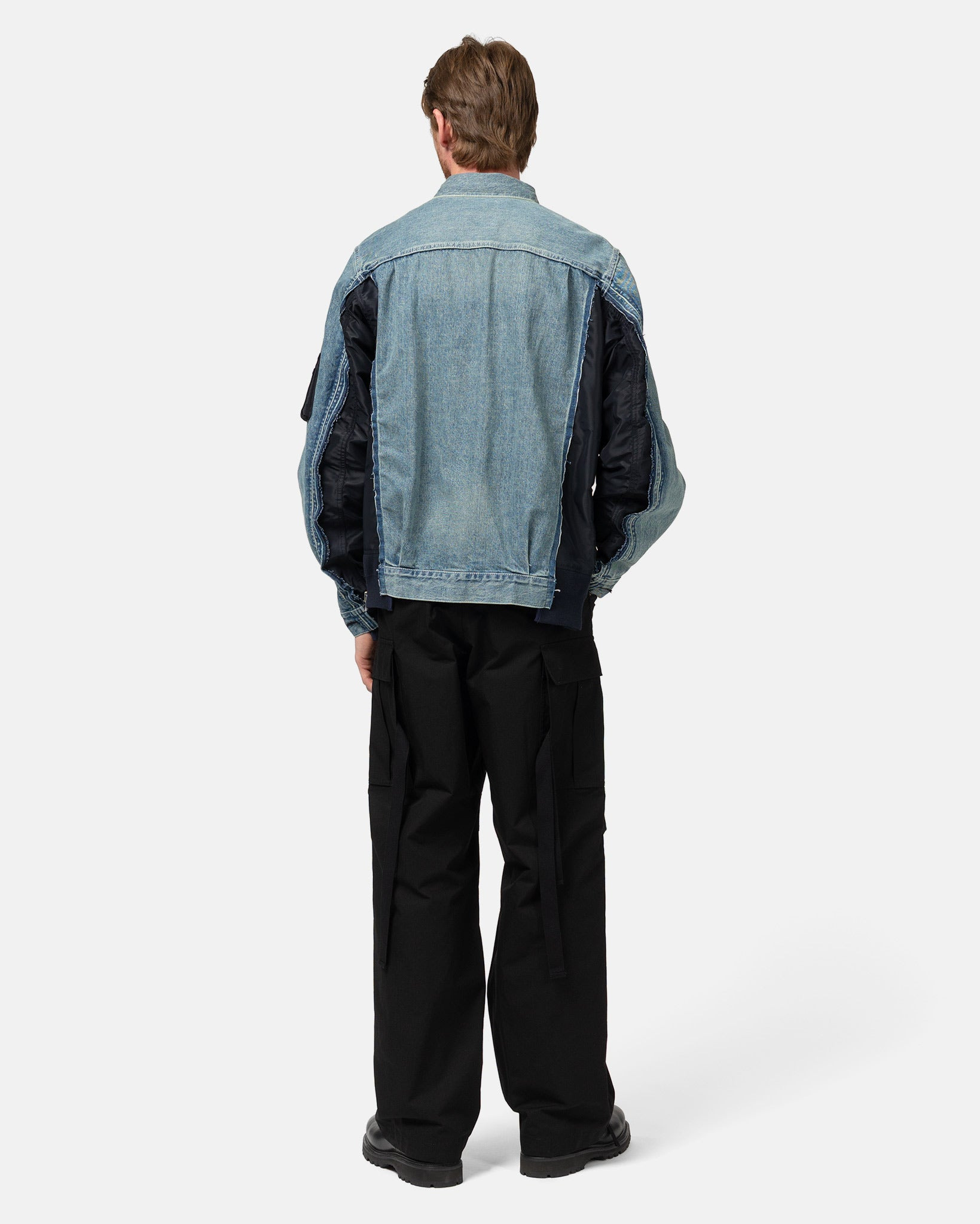 Denim x Nylon Twill Jacket Light Blue - 3