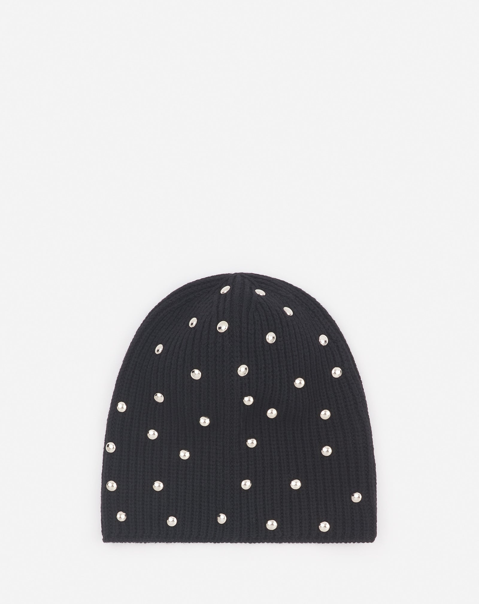 STUDDED WOOL KNIT BEANIE - 4