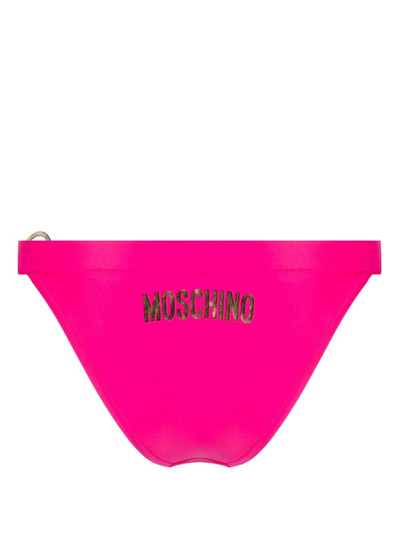 Moschino logo plaque bikini bottoms outlook