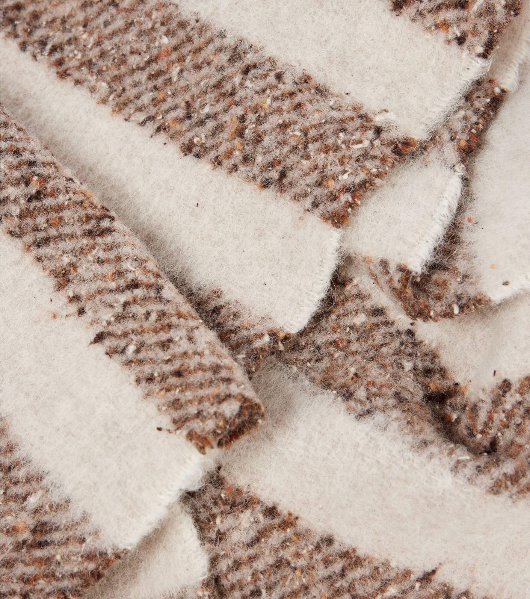Striped wool-blend scarf - 4