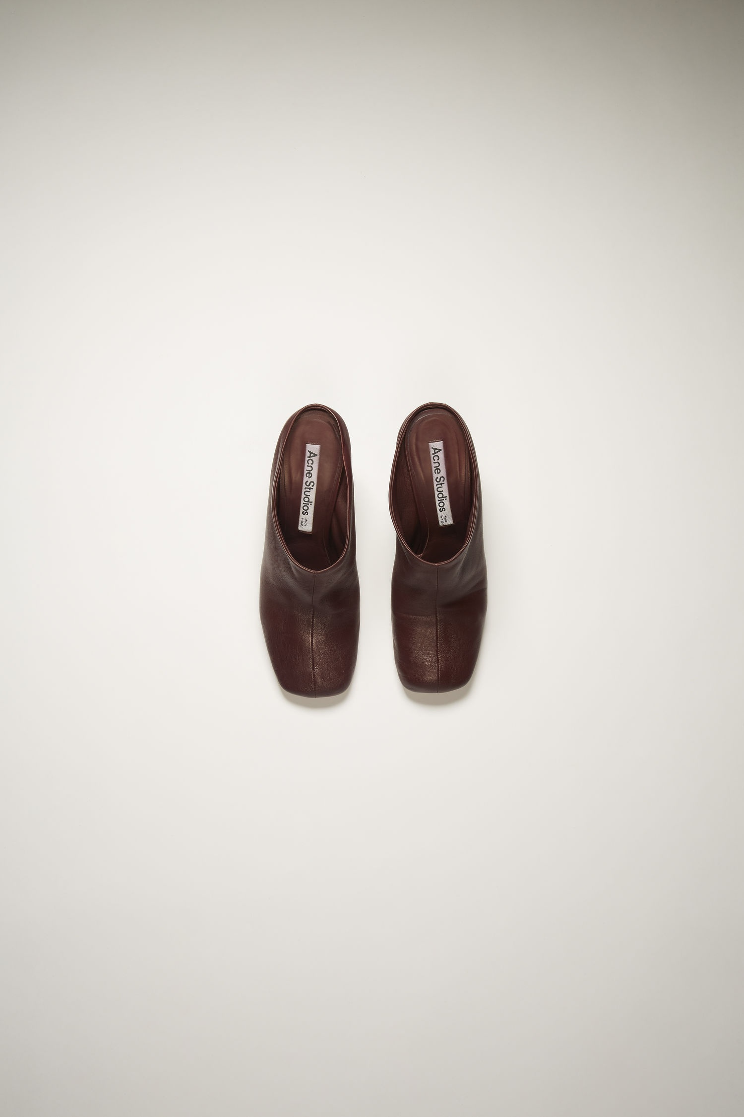 Leather mules burgundy - 2