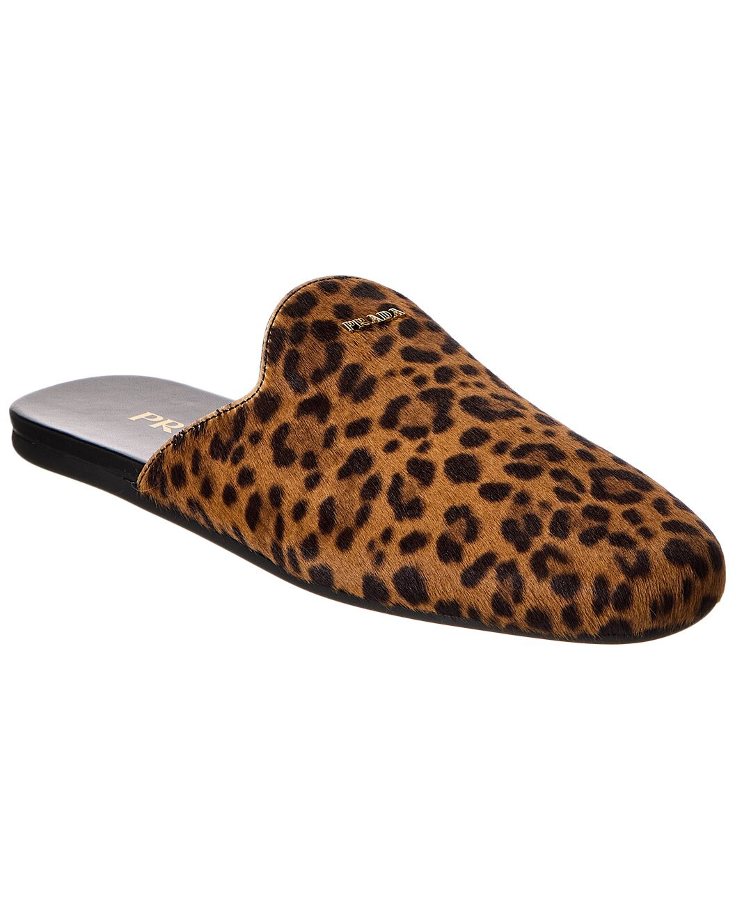 Prada Logo Haircalf Mule - 1