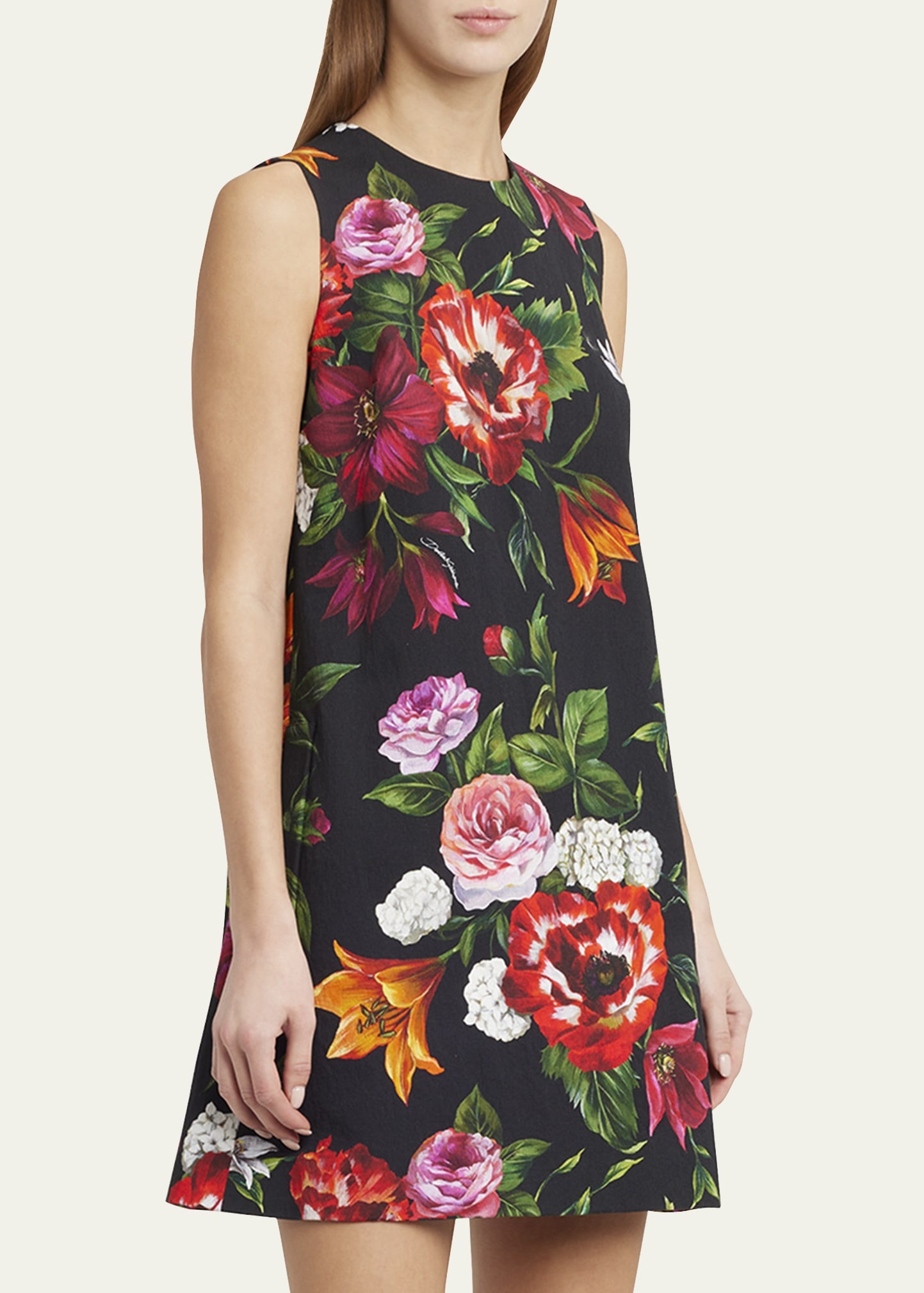 Floral-Print Sleeveless Mini Shift Dress - 4