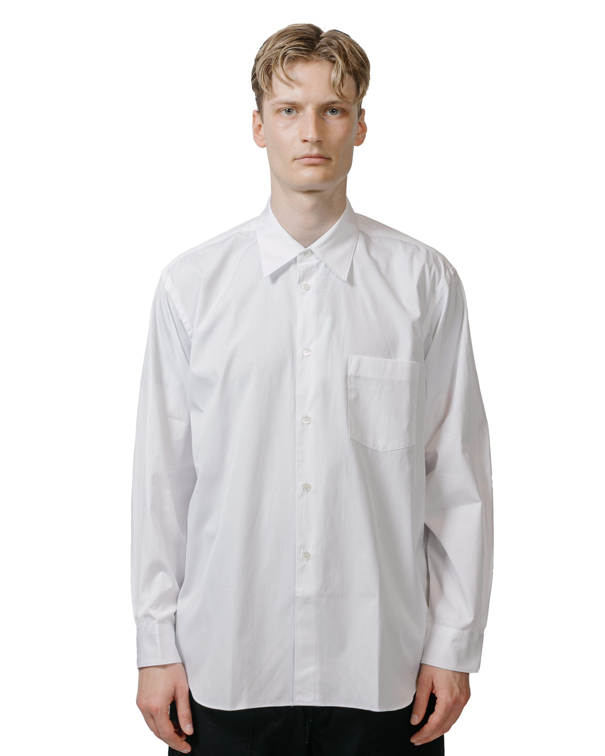 Wide Classic Big Collar Shirt White - 2