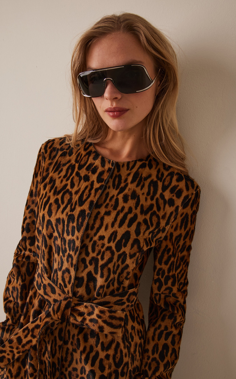 Loewe Shield Mask-Frame Metal Sunglasses green outlook