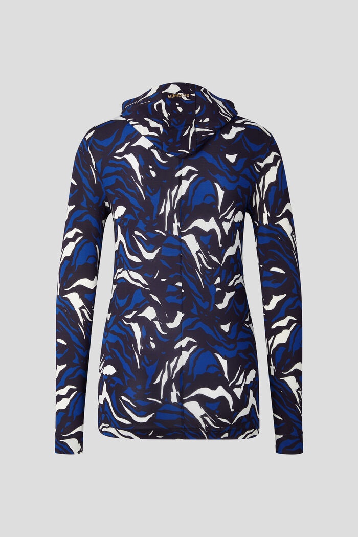 Oliana Hooded long-sleeve top in Blue - 5