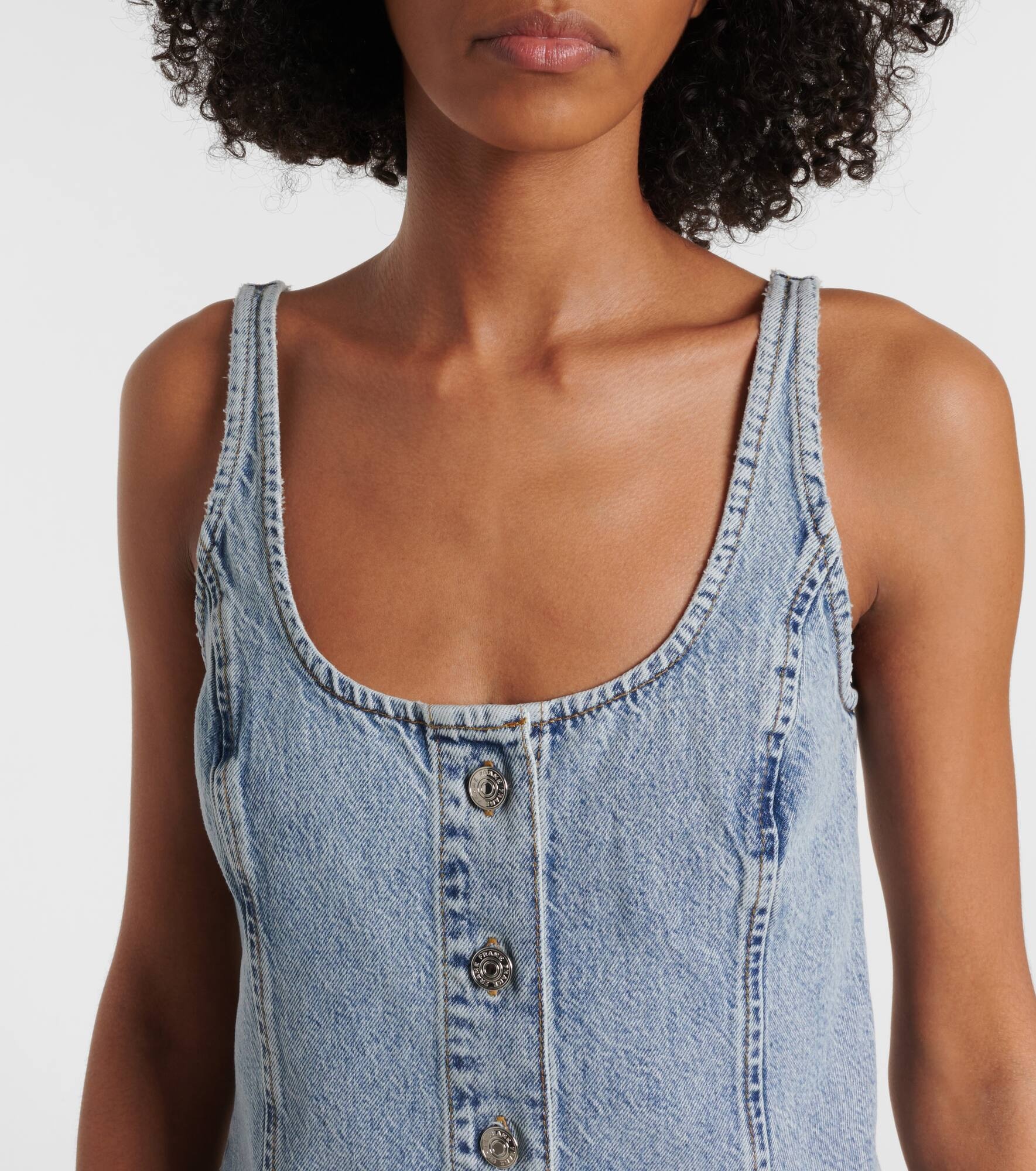 Denim shift dress - 4