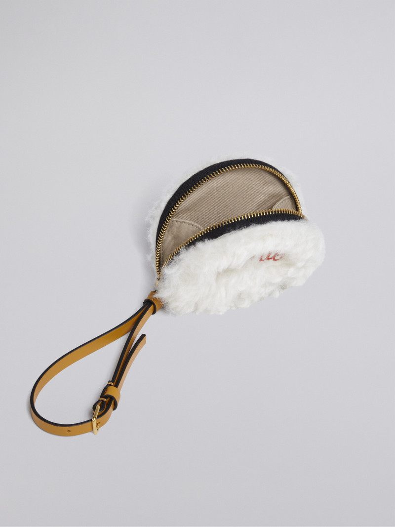 ROUND SHEEPSKIN COIN CASE 2