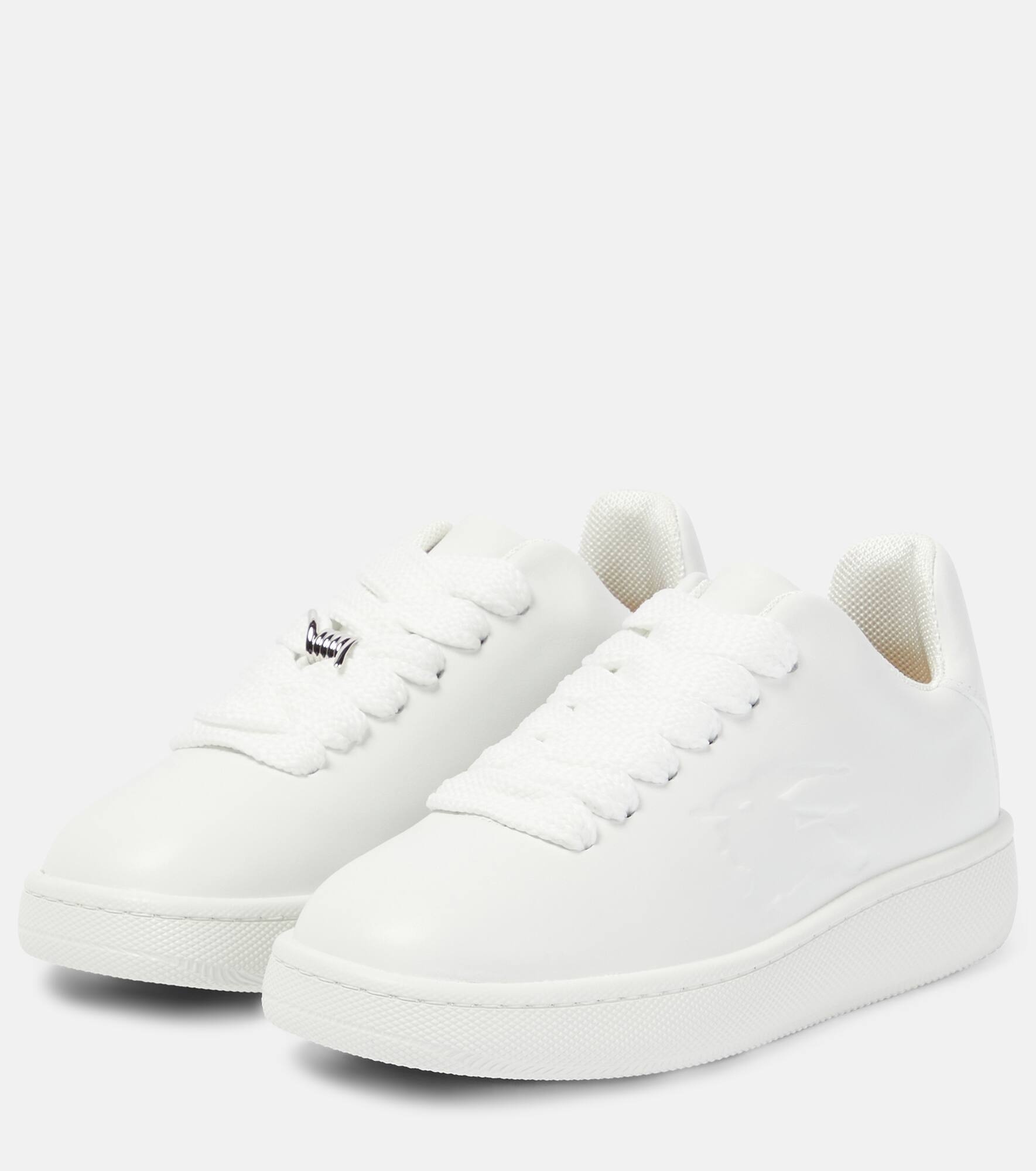 Box leather sneakers - 5