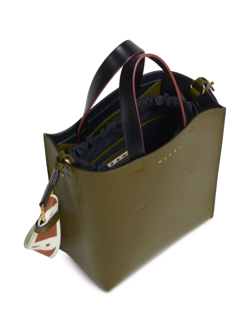 colour-block leather tote bag - 6