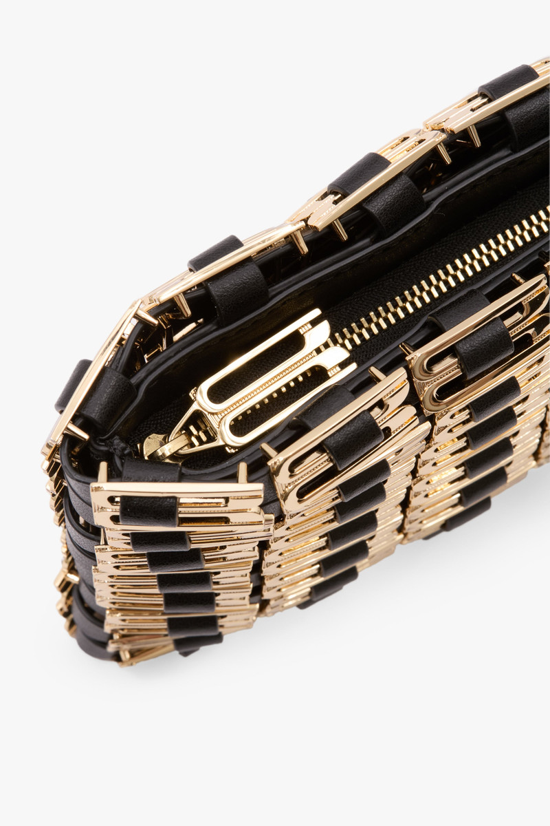 Victoria Beckham Woven Dorian Pouch In Black outlook