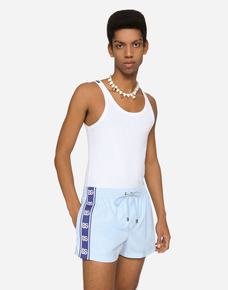 Short swim trunks with DG logo band - 4