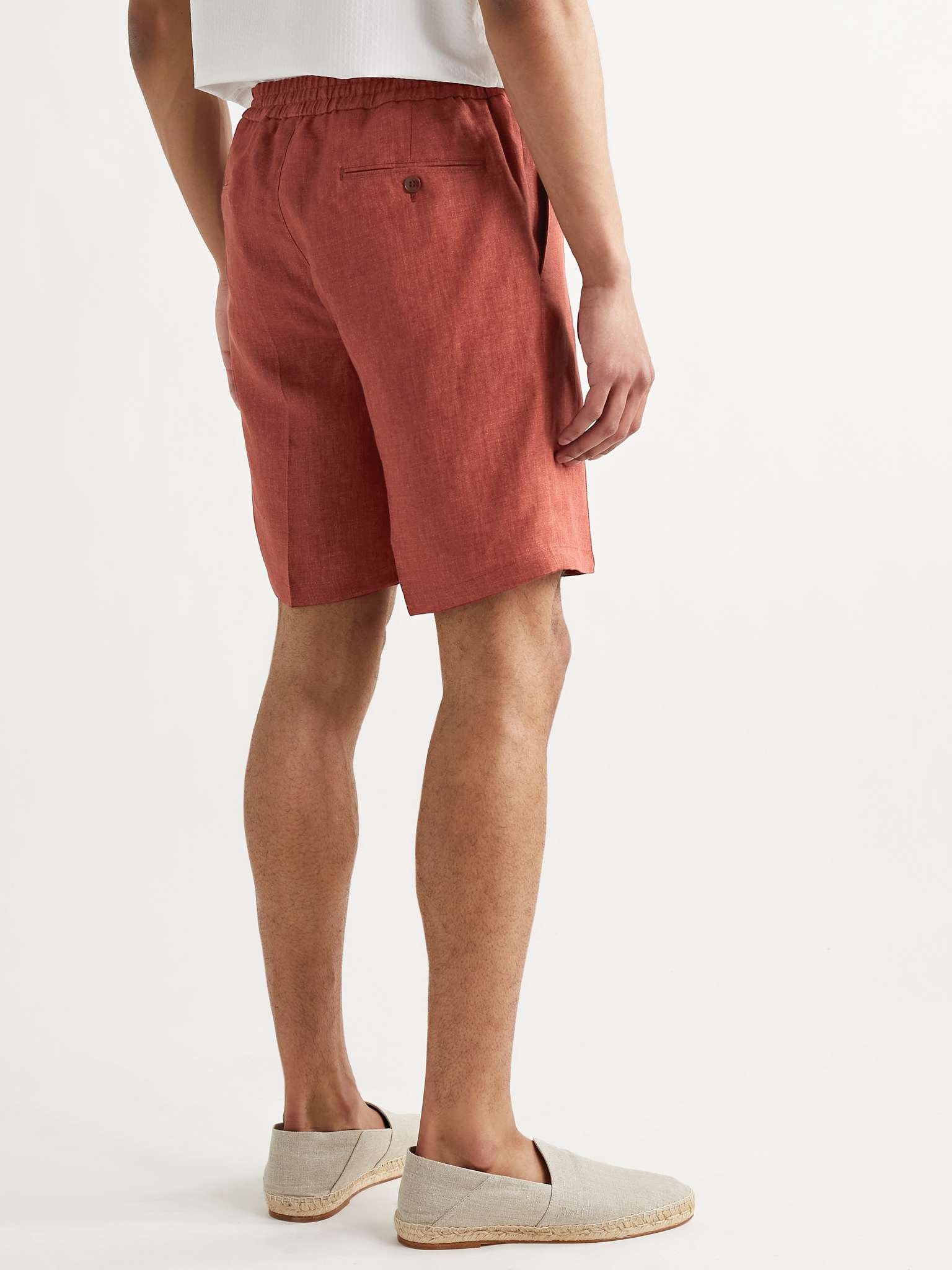 Sydney Slub Linen Drawstring Bermuda Shorts - 4