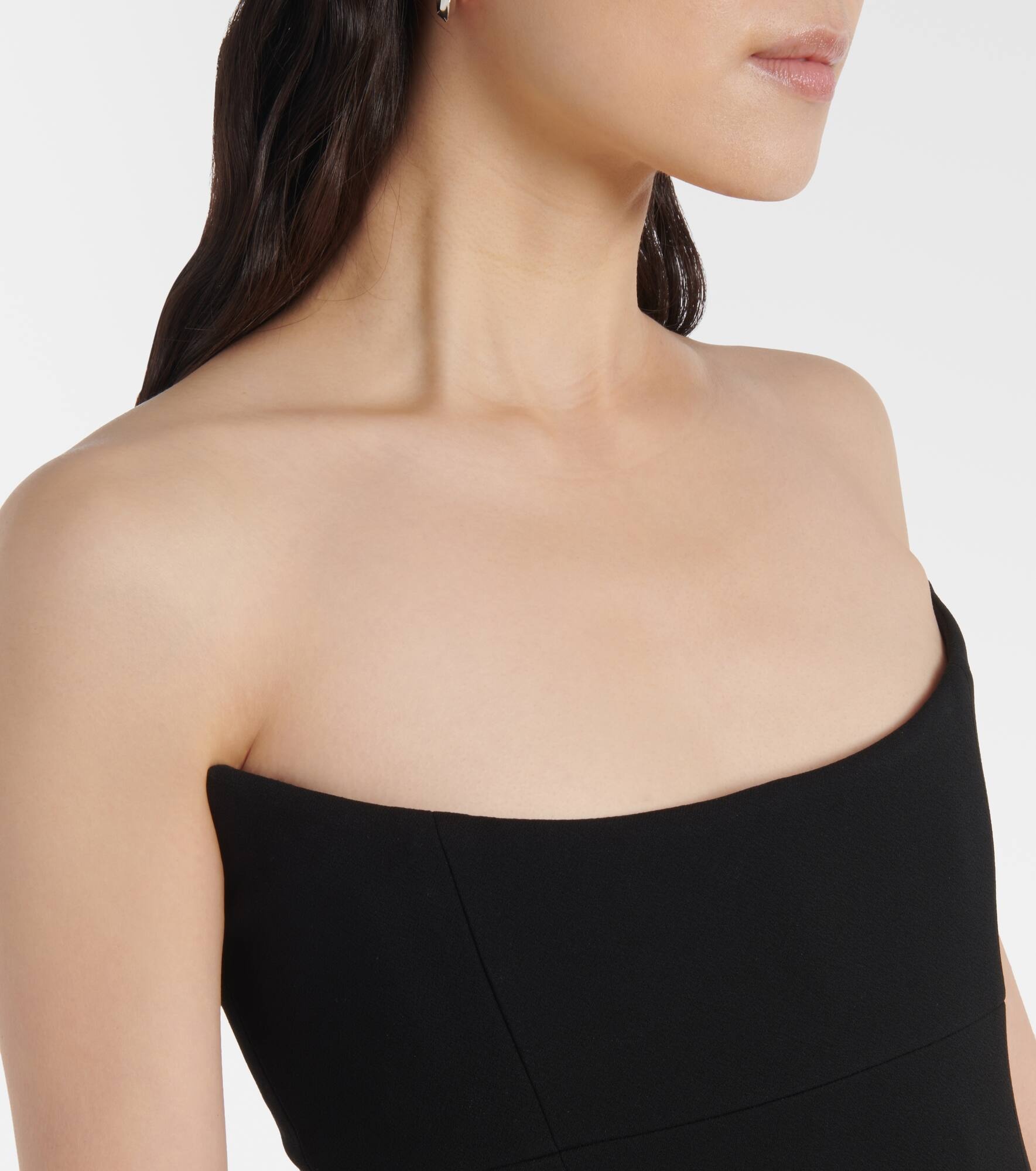 Floral-appliqué bustier dress - 4