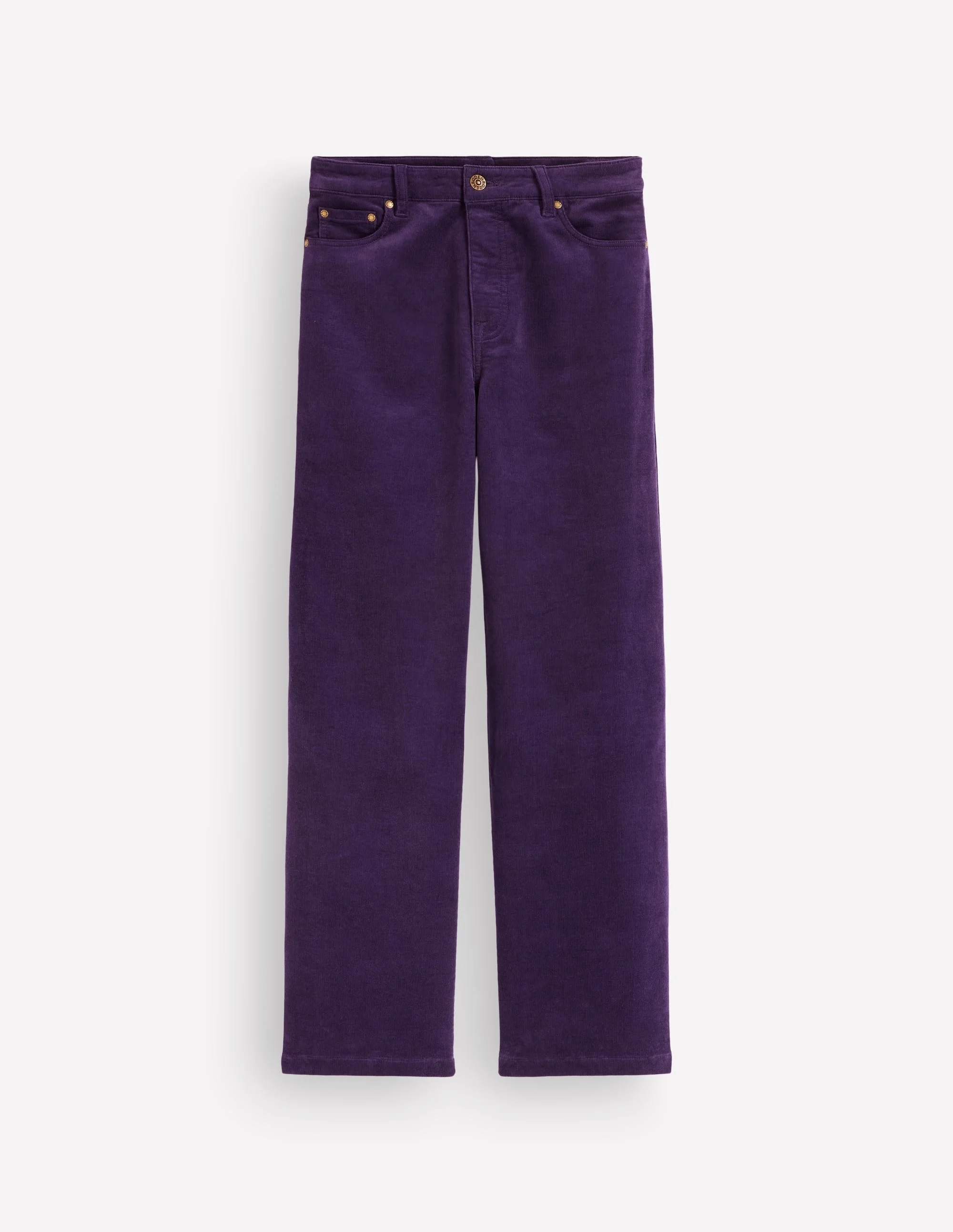 5-Pocket Cord Column Jeans-Gothic Grape - 1