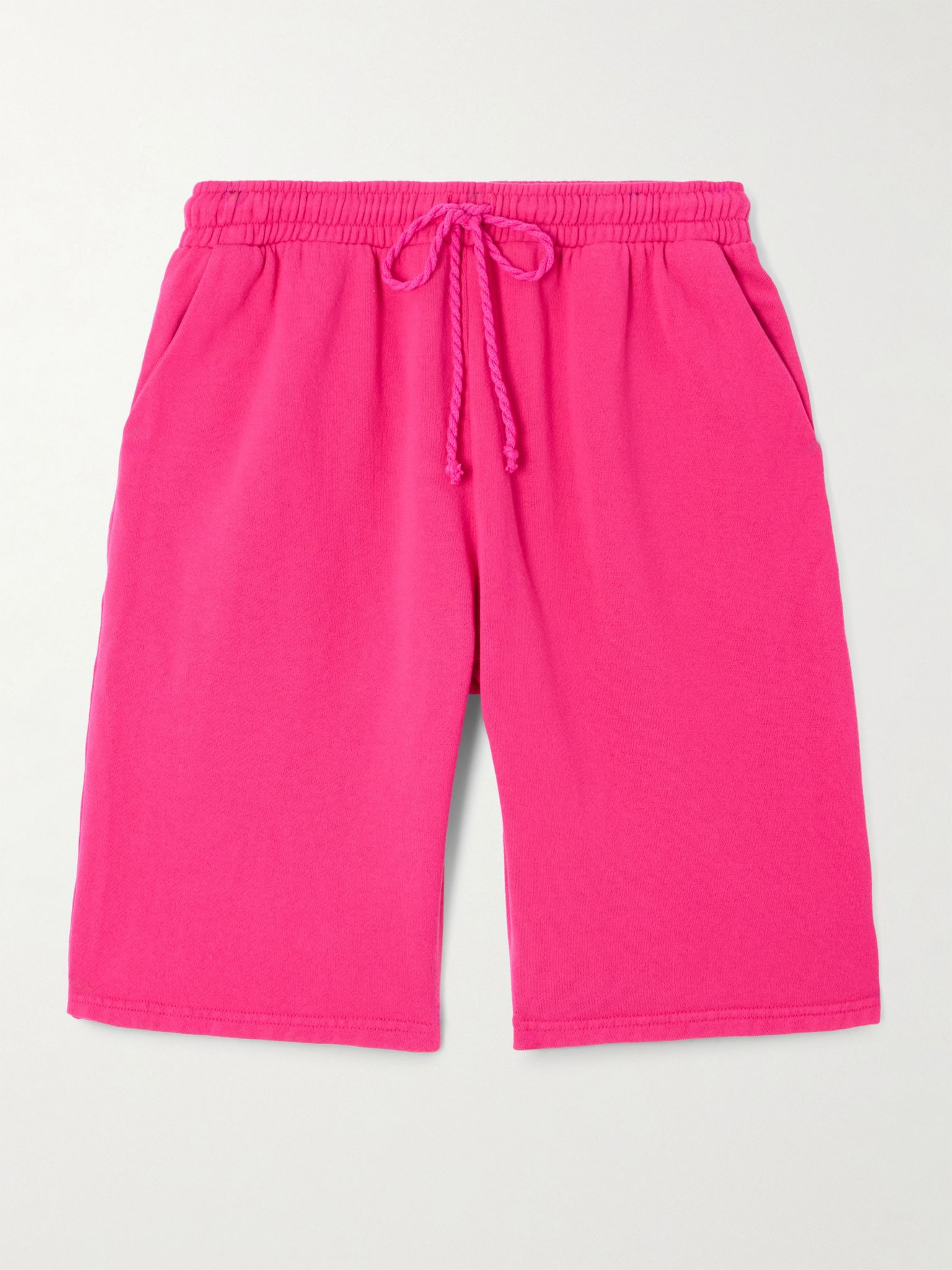 Cotton and cashmere-blend shorts Pink - 1