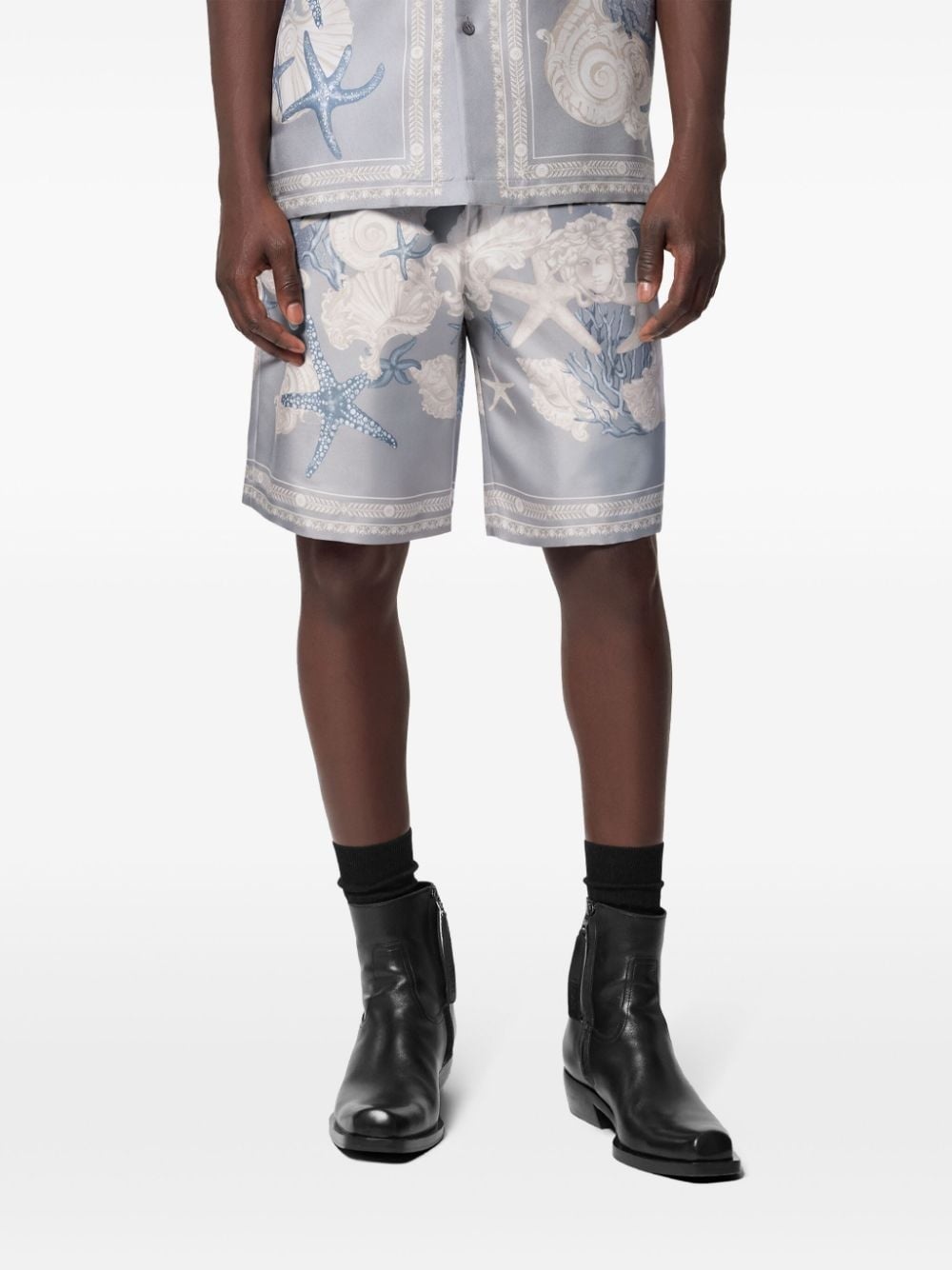 Barocco Sea cotton shorts - 3