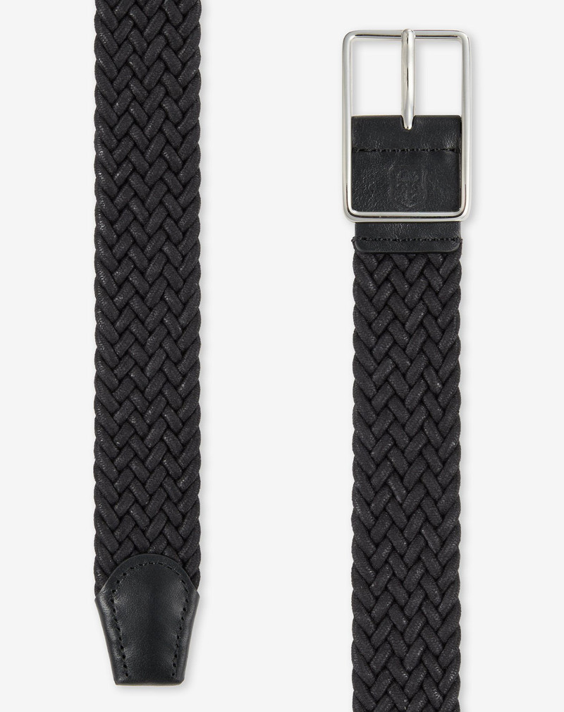 Black waxed cotton belt 3