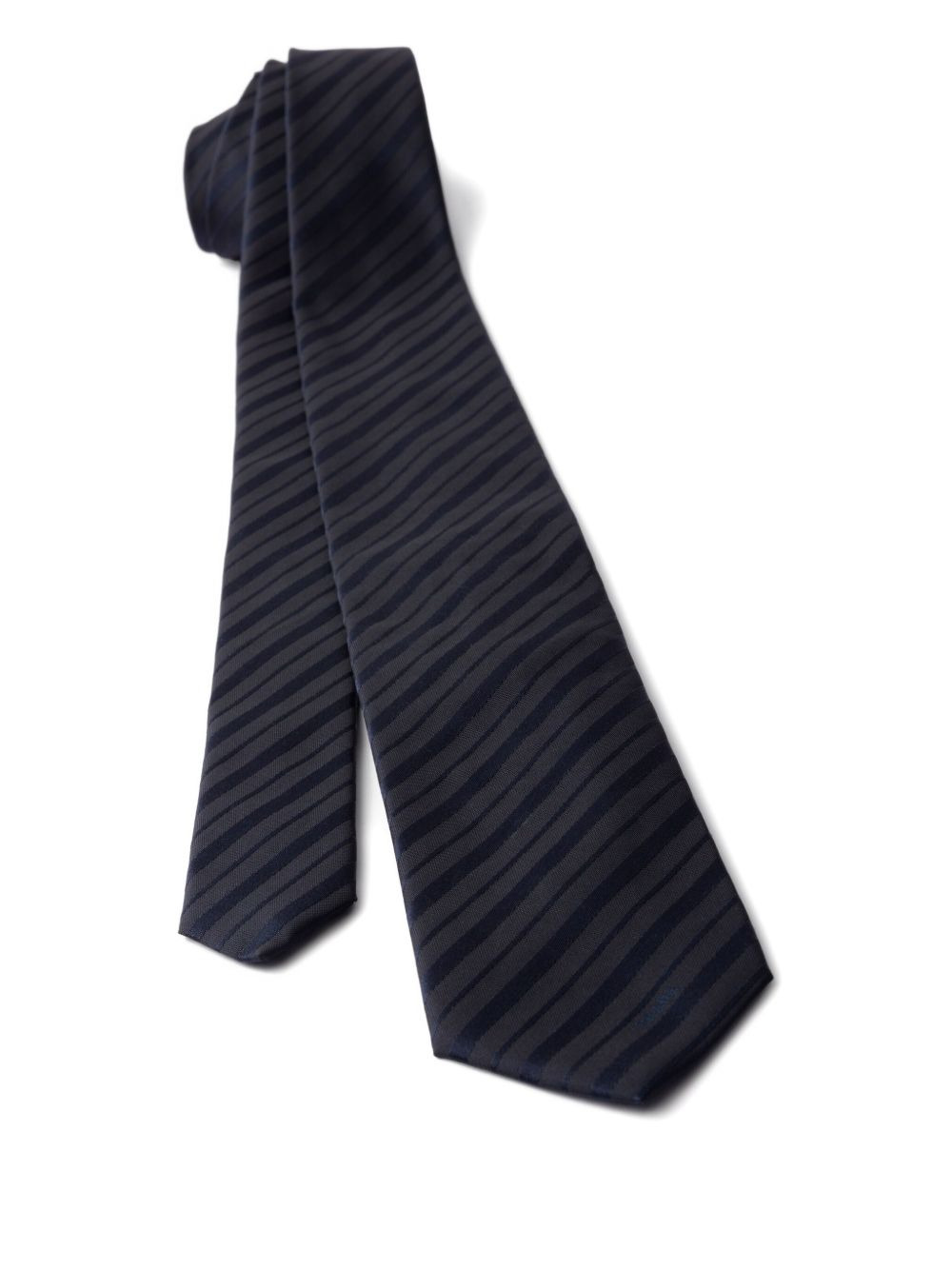 striped-pattern silk tie - 2