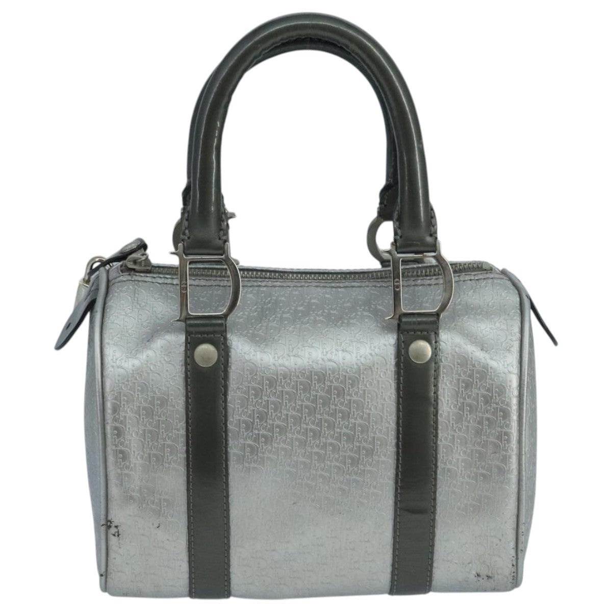 DIOR Trotter Canvas Hand Bag Silver - 3