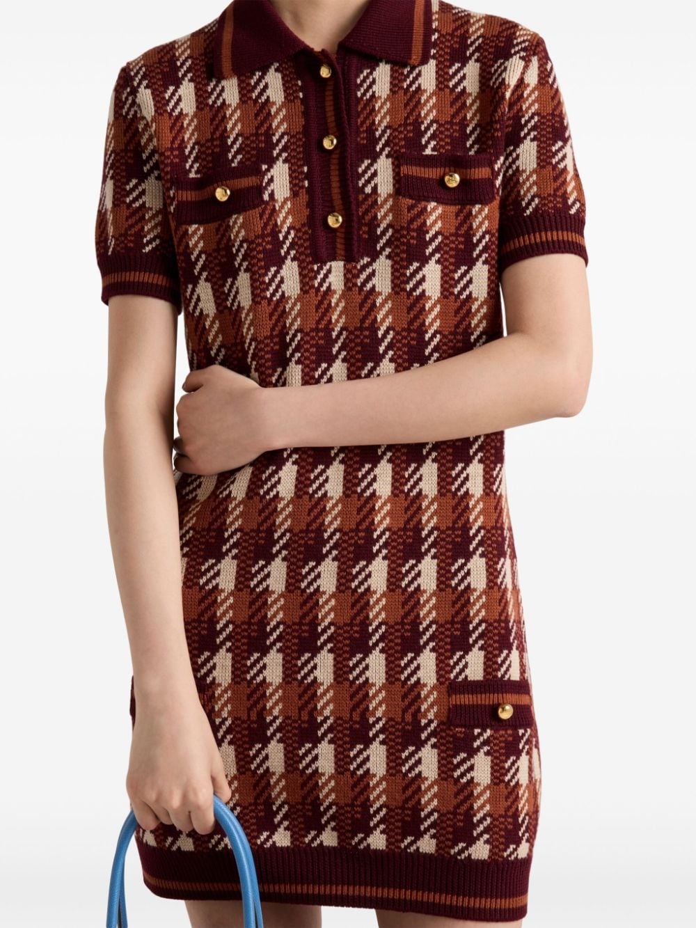 wool knit mini dress - 4