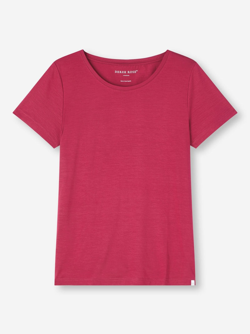 Women's T-Shirt Lara Micro Modal Stretch Berry 1