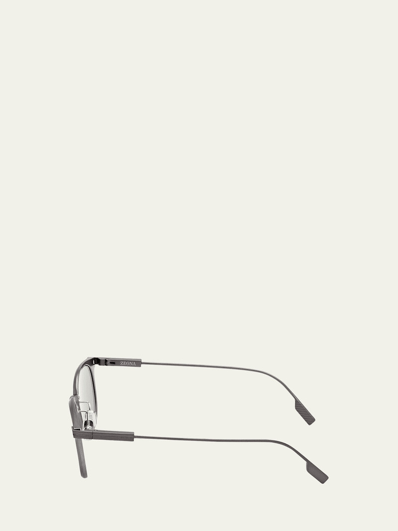 ZEGNA Men's Round Metal Sunglasses outlook