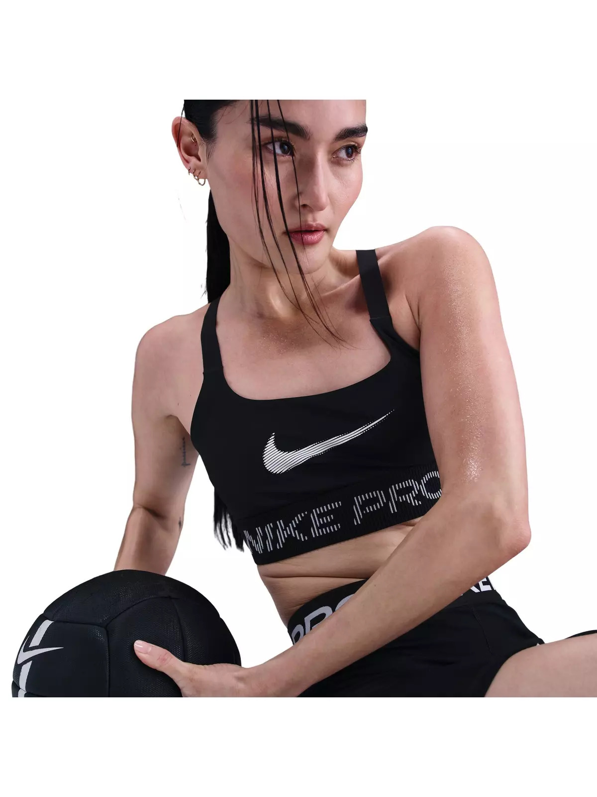 Women's Pro Light-Support Non-Padded Sports Bra -Black - 3
