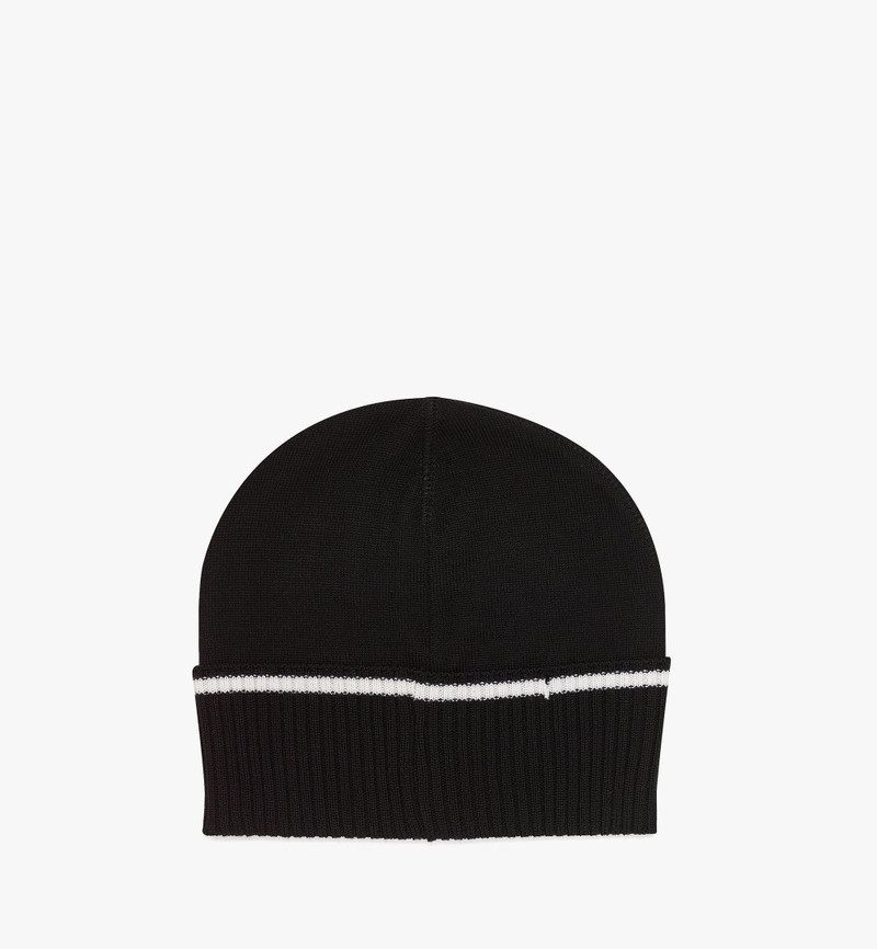 Intarsia Logo Wool Beanie 3