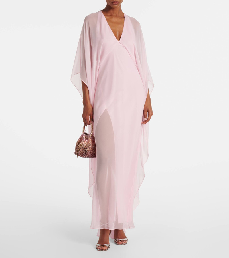 THE SEI Caped silk chiffon gown outlook