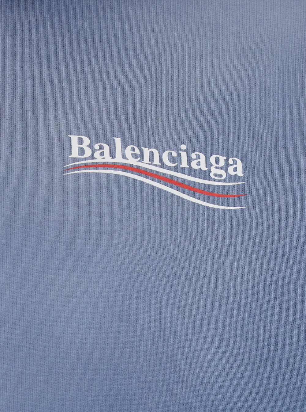 Balenciaga Men Blue Hoodie With Logo Print On Front And Rear In Cotton Man - 3