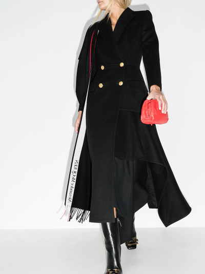 Alexander McQueen asymmetric long coat outlook