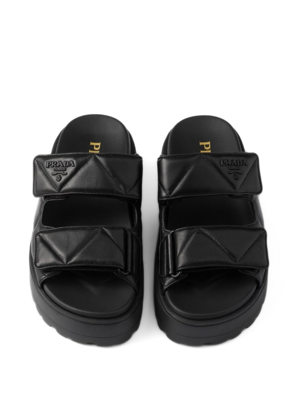 45mm heel padded leather slides - 4