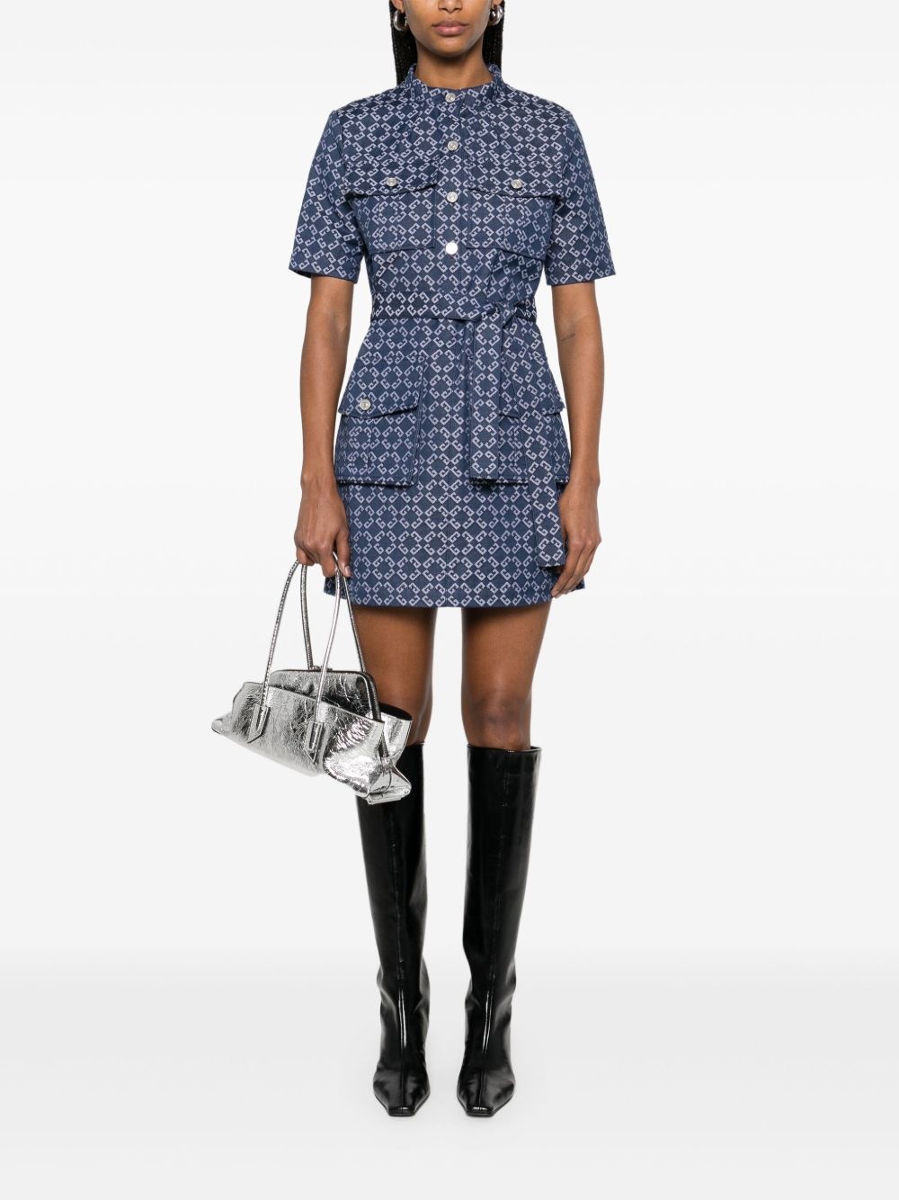 Monogram 72 denim mini dress - 2