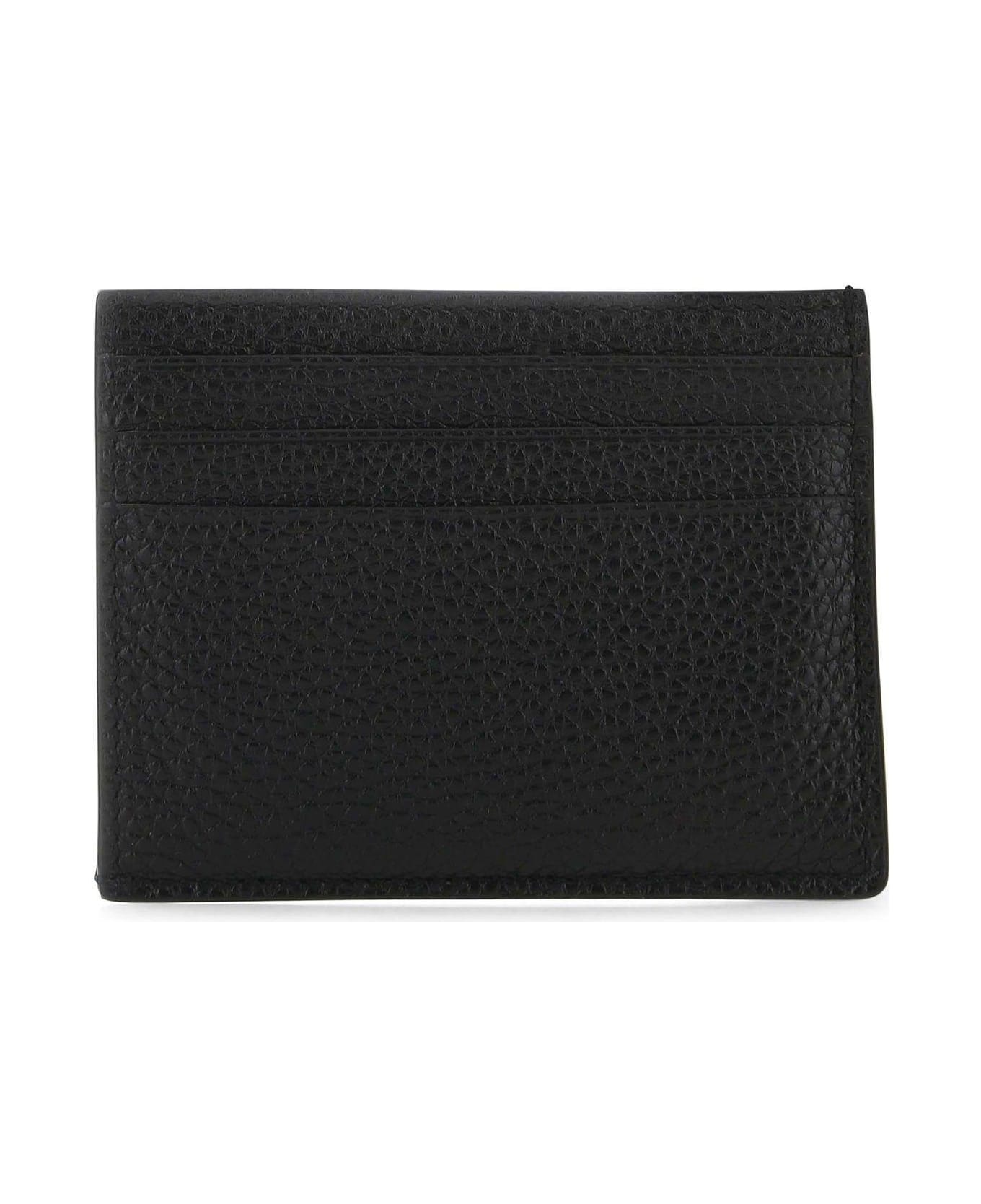 Black Leather Card Holder - 3