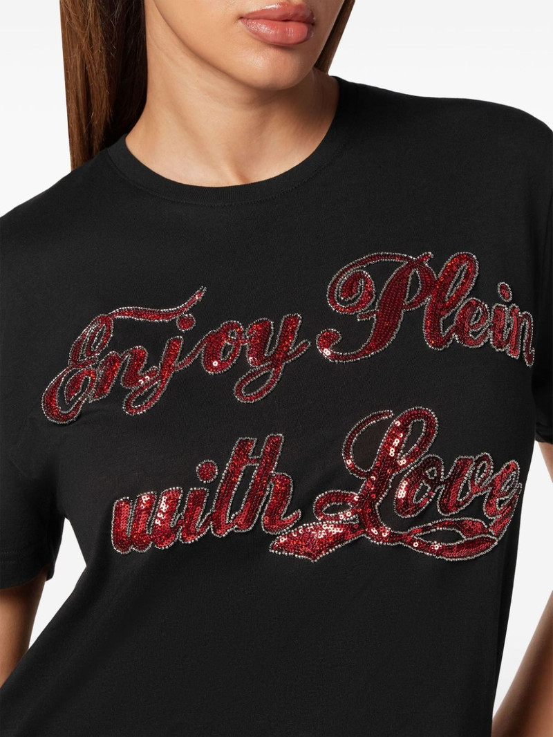 slogan-print cotton T-shirt 4