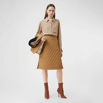 Burberry Diamond Quilted Twill A-line Skirt outlook