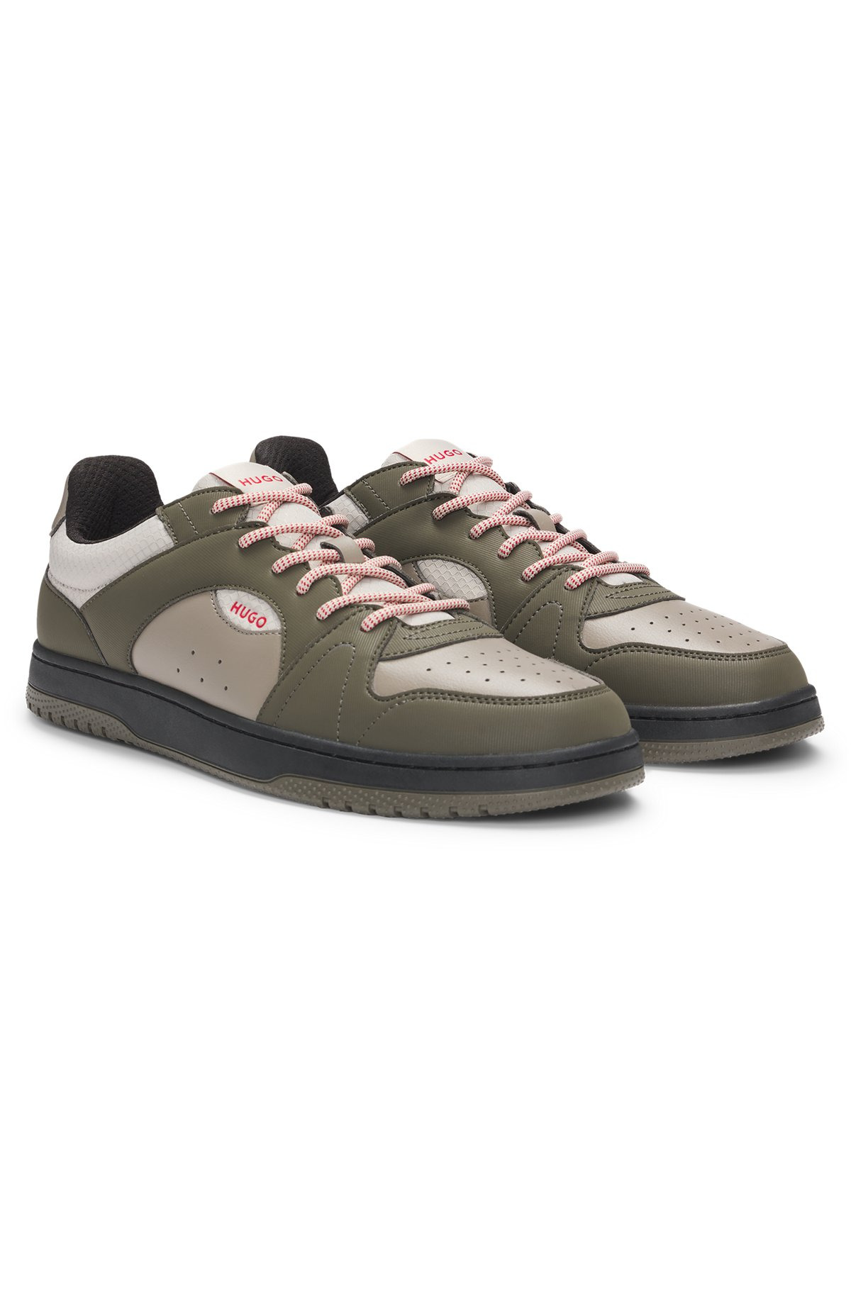 MIXED-MATERIAL TRAINERS WITH RIPSTOP AND FAUX SUEDE - 2