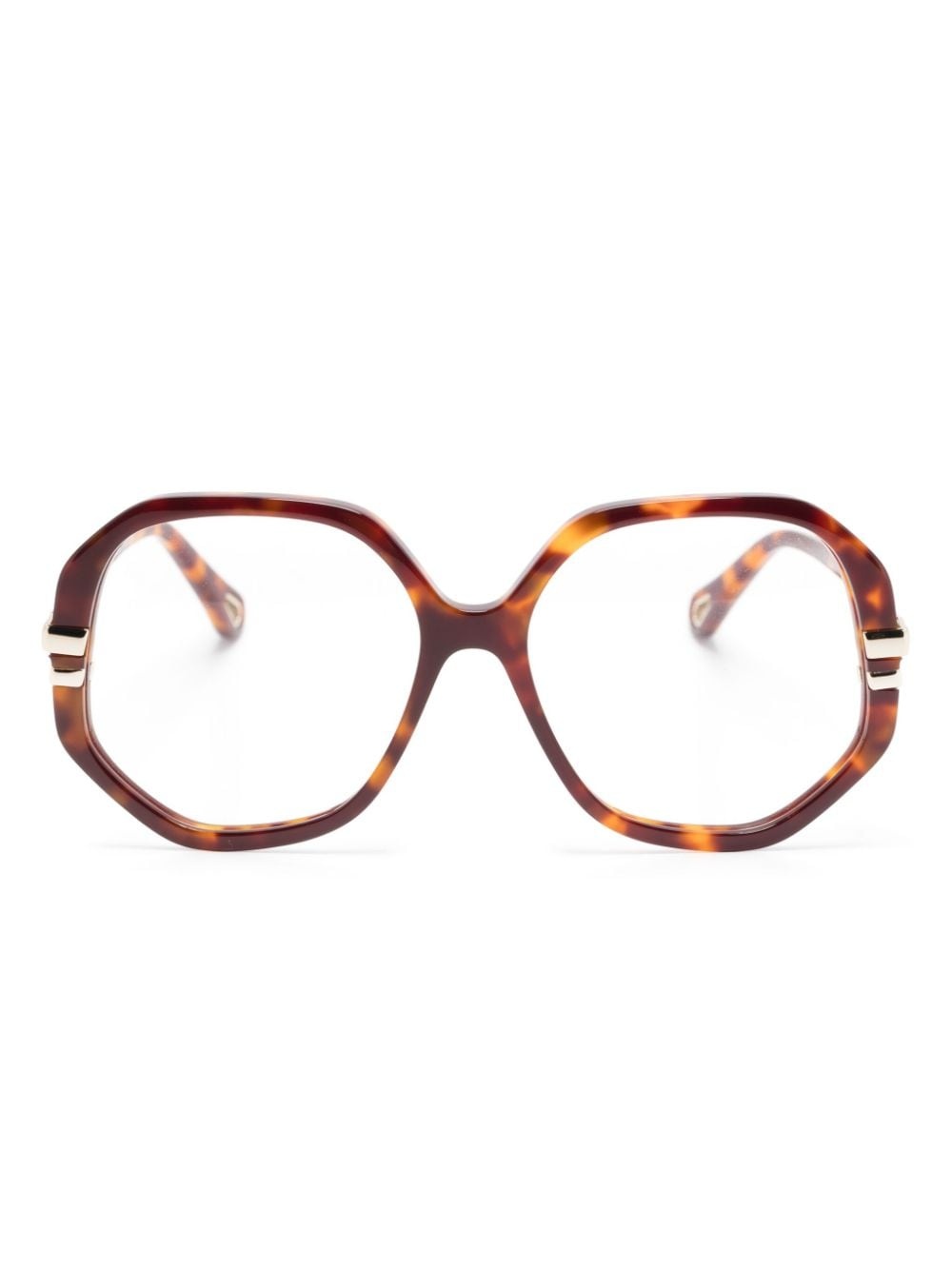 geometric-frame glasses - 1