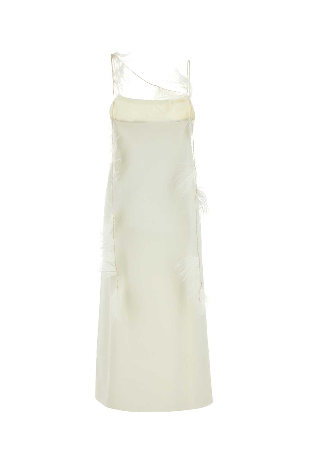 Jil Sander Women Ivory Viscose Blend Dress - 2
