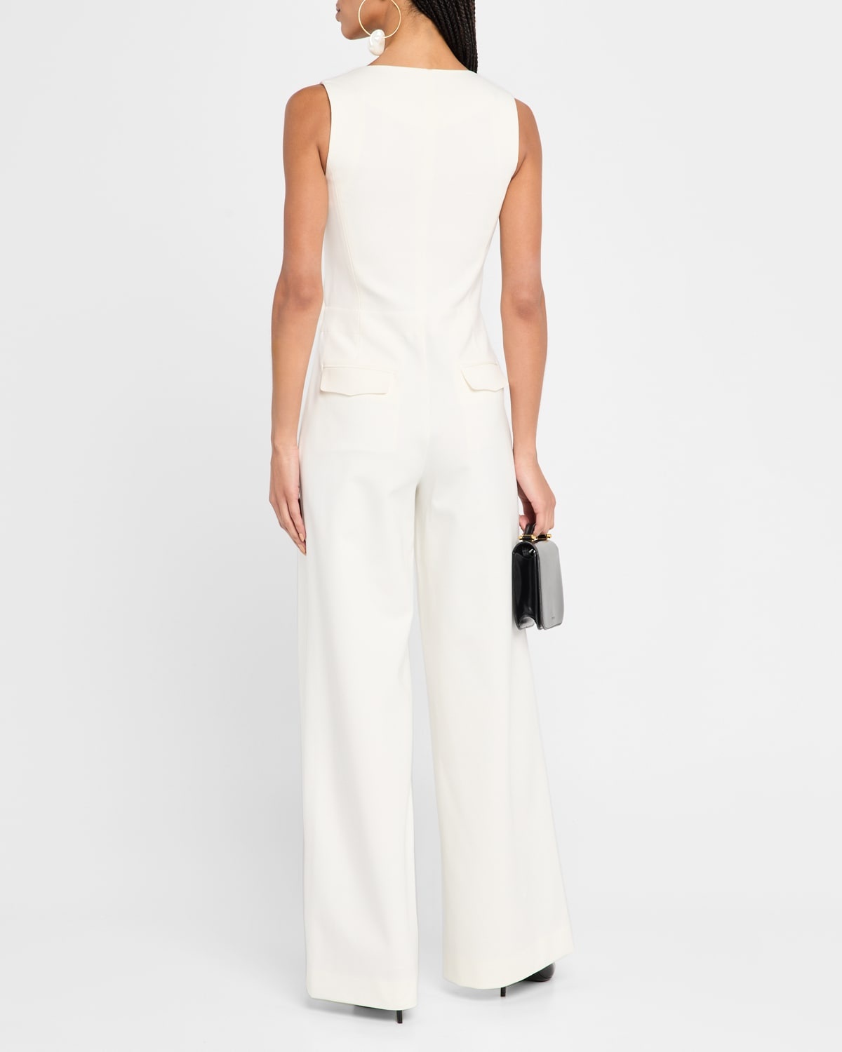 Marianna Wide-Leg Ponte Jumpsuit - 4