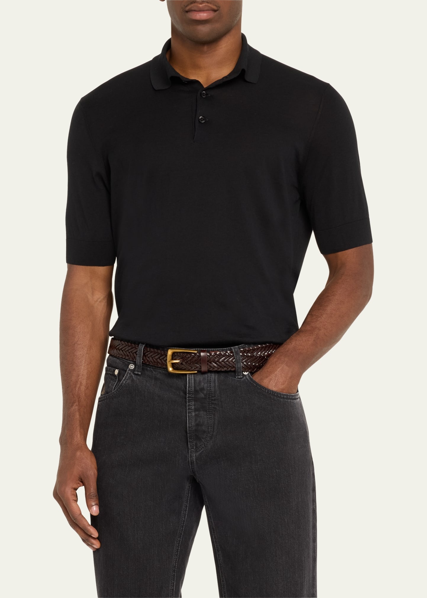 Men's Cotton-Silk Polo Shirt - 4